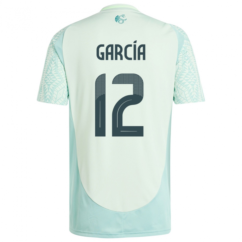 Kinder Mexiko Eduardo Garcia #12 Leinengrün Auswärtstrikot Trikot 24-26 T-Shirt Österreich