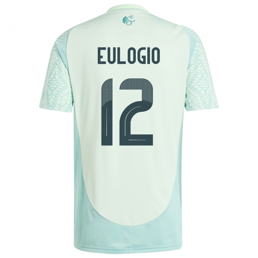 Kinder Mexiko Jose Eulogio #12 Leinengrün Auswärtstrikot Trikot 24-26 T-Shirt Österreich