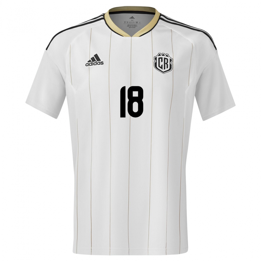 Kinder Costa Rica Priscilla Tapia #18 Weiß Auswärtstrikot Trikot 24-26 T-Shirt Österreich