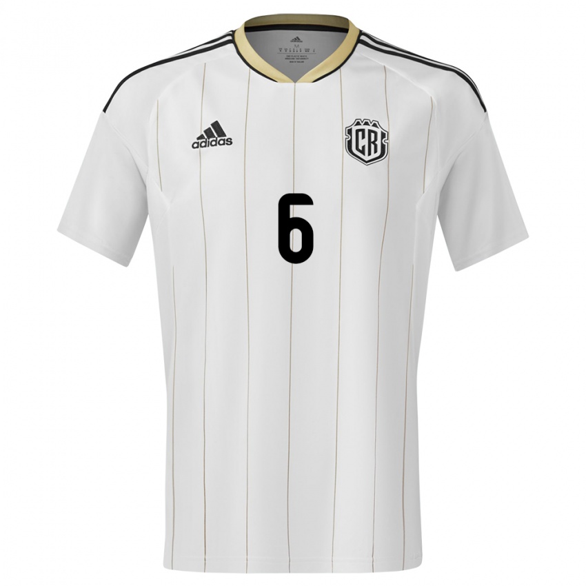 Kinder Costa Rica Oscar Duarte #6 Weiß Auswärtstrikot Trikot 24-26 T-Shirt Österreich