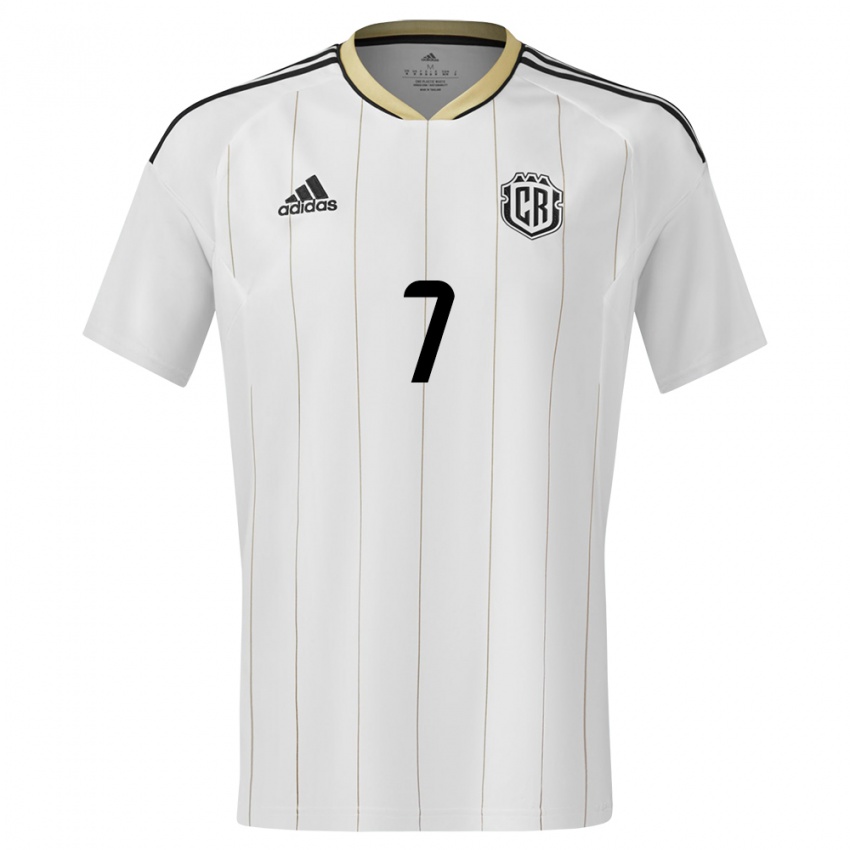 Kinder Costa Rica Melissa Herrera #7 Weiß Auswärtstrikot Trikot 24-26 T-Shirt Österreich