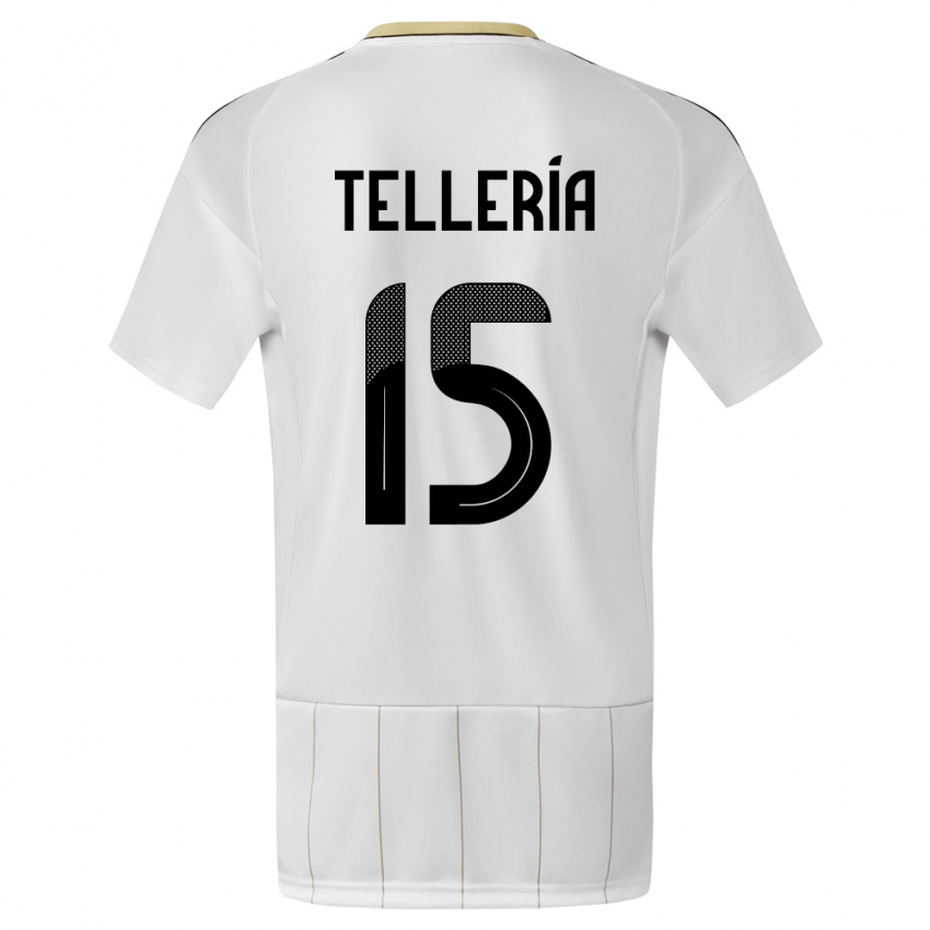 Kinder Costa Rica Jostin Telleria #15 Weiß Auswärtstrikot Trikot 24-26 T-Shirt Österreich