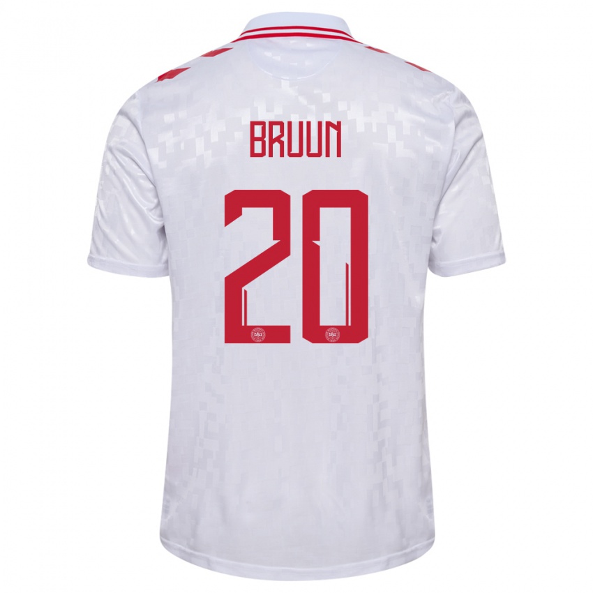Kinder Dänemark Signe Bruun #20 Weiß Auswärtstrikot Trikot 24-26 T-Shirt Österreich