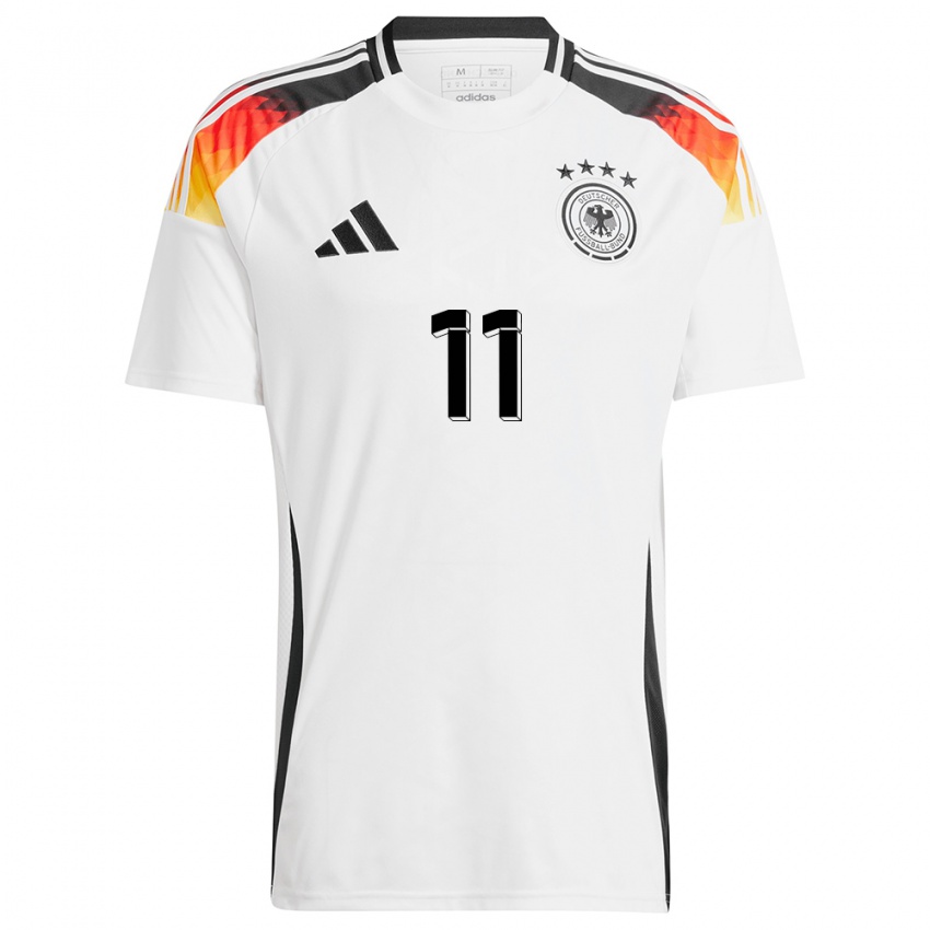 Herren Deutschland Alexandra Popp #11 Weiß Heimtrikot Trikot 24-26 T-Shirt Österreich