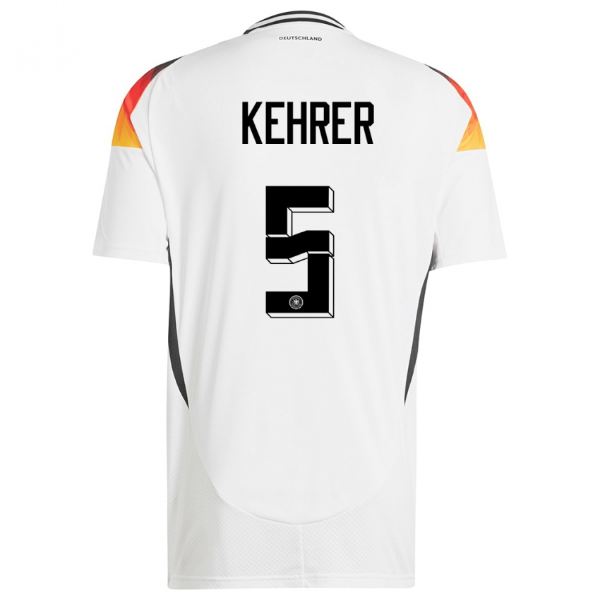 Herren Deutschland Thilo Kehrer #5 Weiß Heimtrikot Trikot 24-26 T-Shirt Österreich