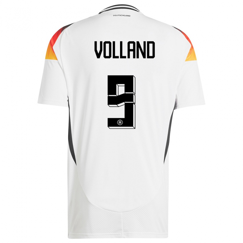 Herren Deutschland Kevin Volland #9 Weiß Heimtrikot Trikot 24-26 T-Shirt Österreich