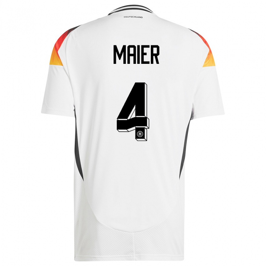 Herren Deutschland Leonie Maier #4 Weiß Heimtrikot Trikot 24-26 T-Shirt Österreich
