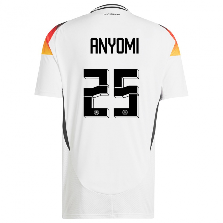 Herren Deutschland Nicole Anyomi #25 Weiß Heimtrikot Trikot 24-26 T-Shirt Österreich