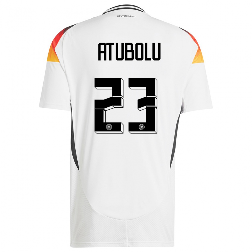 Herren Deutschland Noah Atubolu #23 Weiß Heimtrikot Trikot 24-26 T-Shirt Österreich