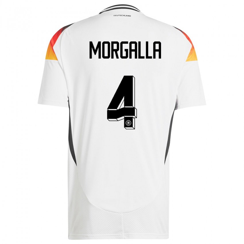 Herren Deutschland Leandro Morgalla #4 Weiß Heimtrikot Trikot 24-26 T-Shirt Österreich