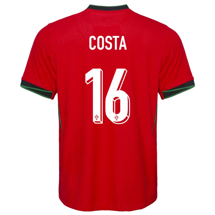 Herren Portugal David Costa #16 Rot Heimtrikot Trikot 24-26 T-Shirt Österreich