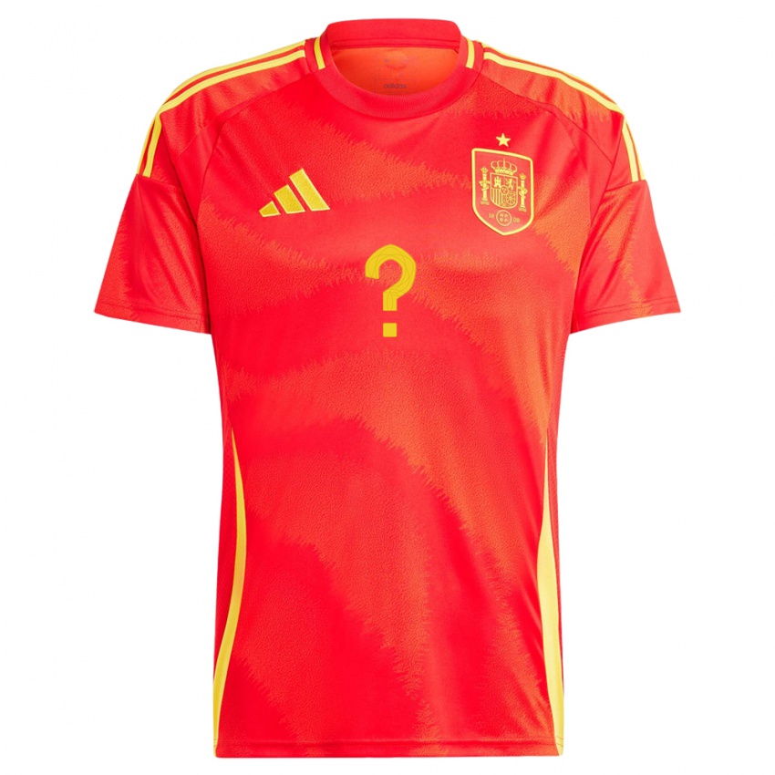 Herren Spanien Ihren Namen #0 Rot Heimtrikot Trikot 24-26 T-Shirt Österreich