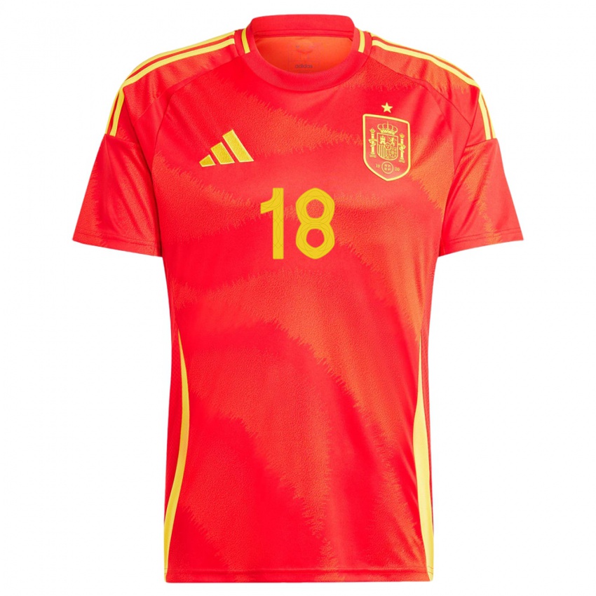 Herren Spanien Aitana Bonmati #18 Rot Heimtrikot Trikot 24-26 T-Shirt Österreich