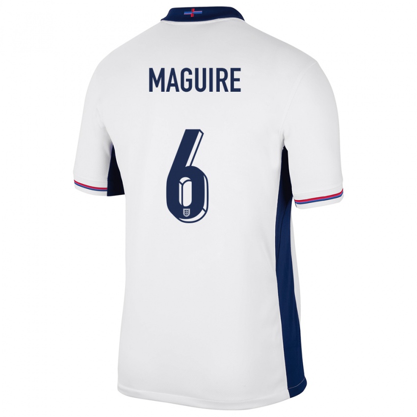 Herren England Harry Maguire #6 Weiß Heimtrikot Trikot 24-26 T-Shirt Österreich