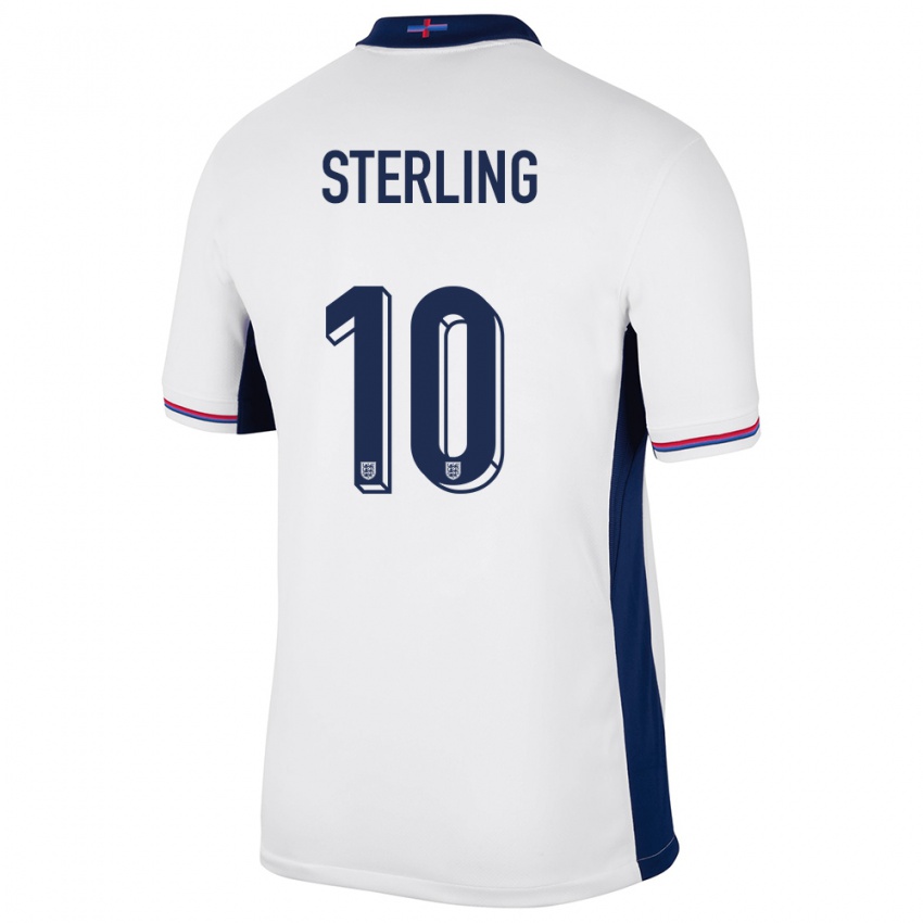 Herren England Raheem Sterling #10 Weiß Heimtrikot Trikot 24-26 T-Shirt Österreich
