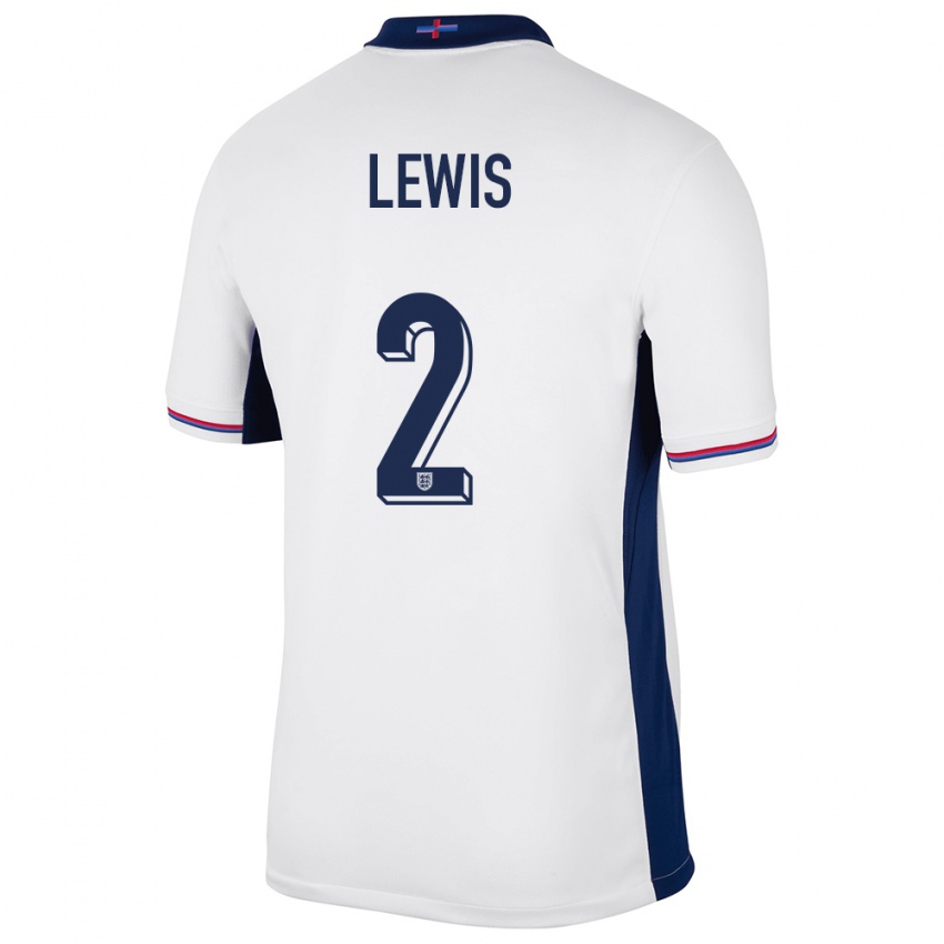 Herren England Rico Lewis #2 Weiß Heimtrikot Trikot 24-26 T-Shirt Österreich