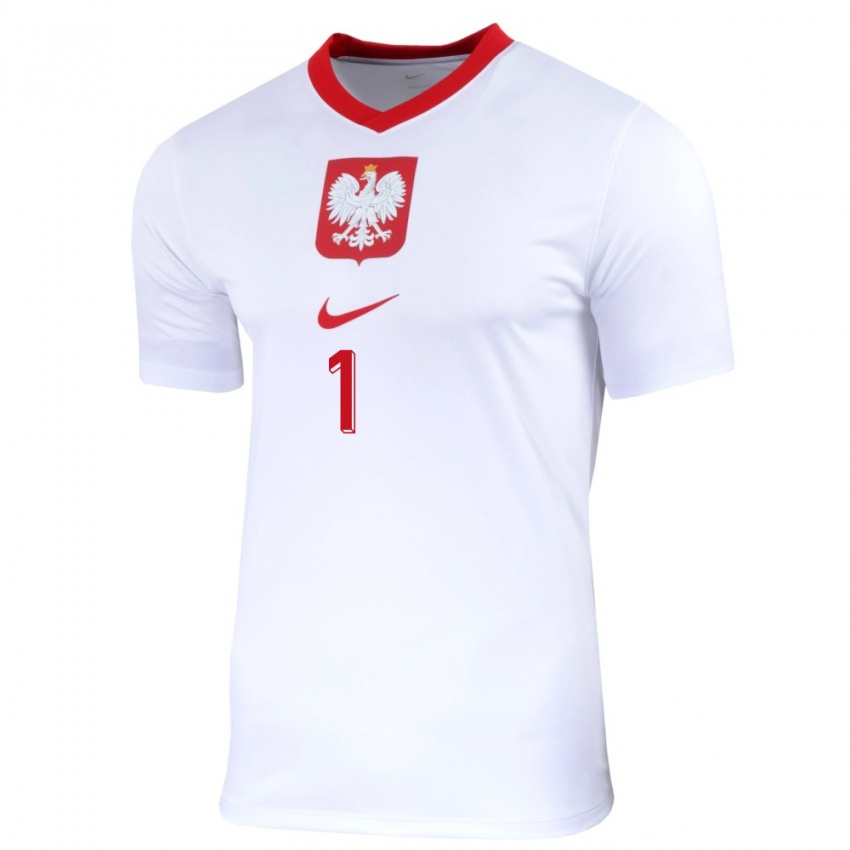 Herren Polen Wojciech Szczesny #1 Weiß Heimtrikot Trikot 24-26 T-Shirt Österreich