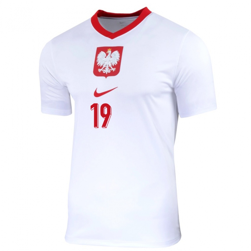 Herren Polen Sebastian Szymanski #19 Weiß Heimtrikot Trikot 24-26 T-Shirt Österreich