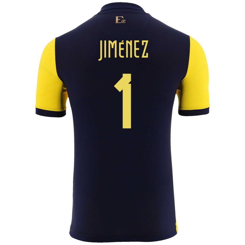 Herren Ecuador Tony Jimenez #1 Gelb Heimtrikot Trikot 24-26 T-Shirt Österreich