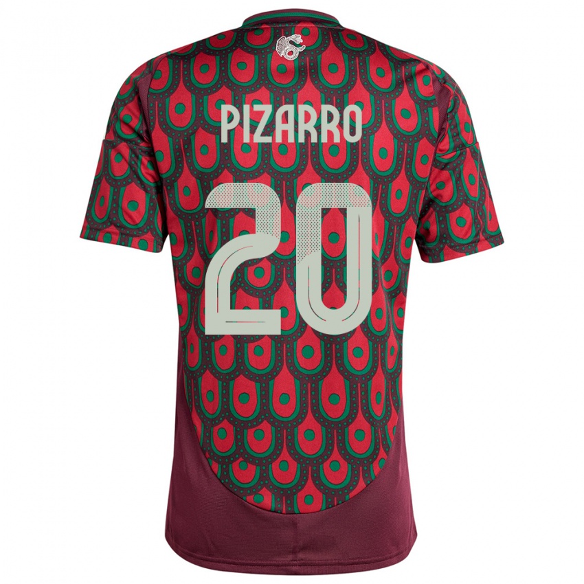 Herren Mexiko Rodolfo Pizarro #20 Kastanienbraun Heimtrikot Trikot 24-26 T-Shirt Österreich