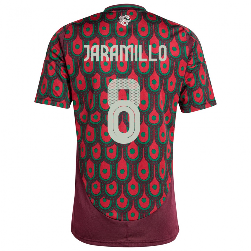 Herren Mexiko Carolina Jaramillo #8 Kastanienbraun Heimtrikot Trikot 24-26 T-Shirt Österreich