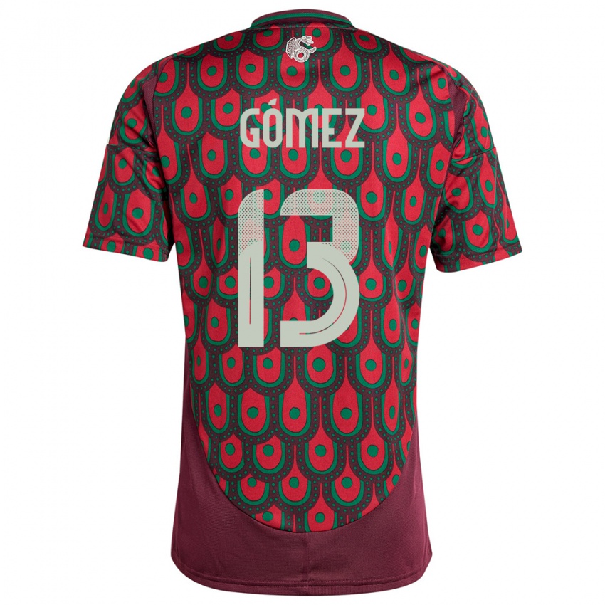 Herren Mexiko Diego Gomez #13 Kastanienbraun Heimtrikot Trikot 24-26 T-Shirt Österreich
