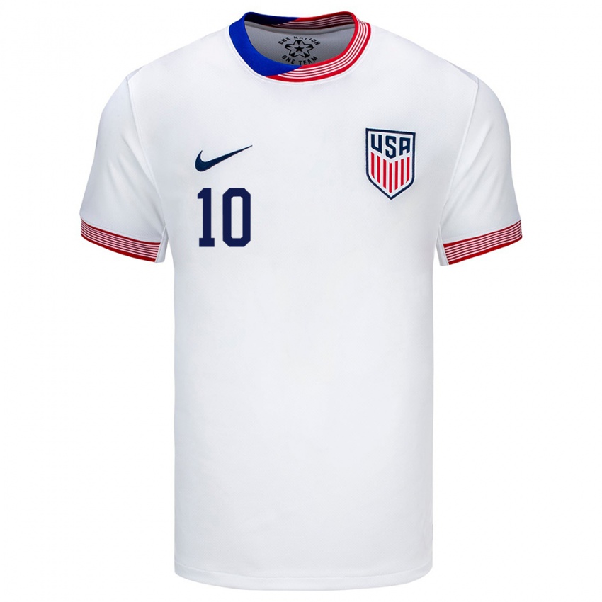 Herren Vereinigte Staaten Lindsey Horan #10 Weiß Heimtrikot Trikot 24-26 T-Shirt Österreich