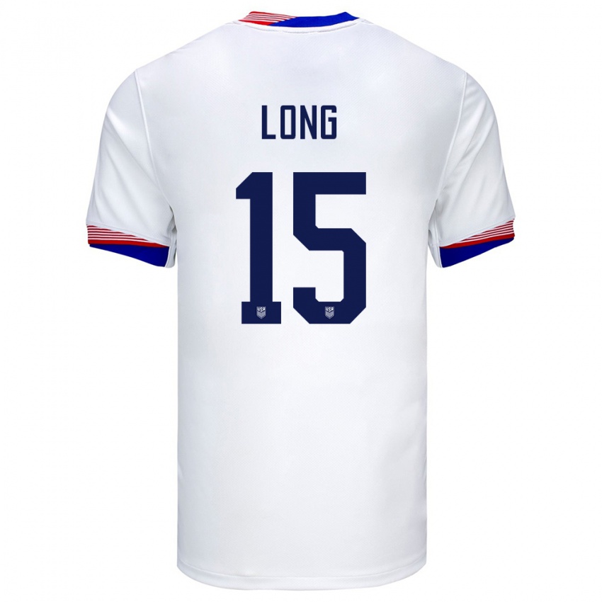 Herren Vereinigte Staaten Aaron Long #15 Weiß Heimtrikot Trikot 24-26 T-Shirt Österreich