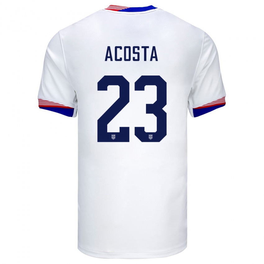 Herren Vereinigte Staaten Kellyn Acosta #23 Weiß Heimtrikot Trikot 24-26 T-Shirt Österreich