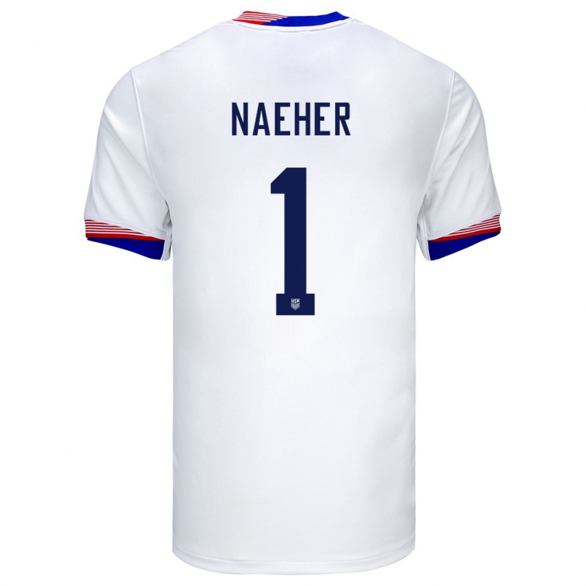 Herren Vereinigte Staaten Alyssa Naeher #1 Weiß Heimtrikot Trikot 24-26 T-Shirt Österreich