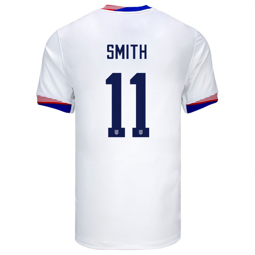 Herren Vereinigte Staaten Sophia Smith #11 Weiß Heimtrikot Trikot 24-26 T-Shirt Österreich