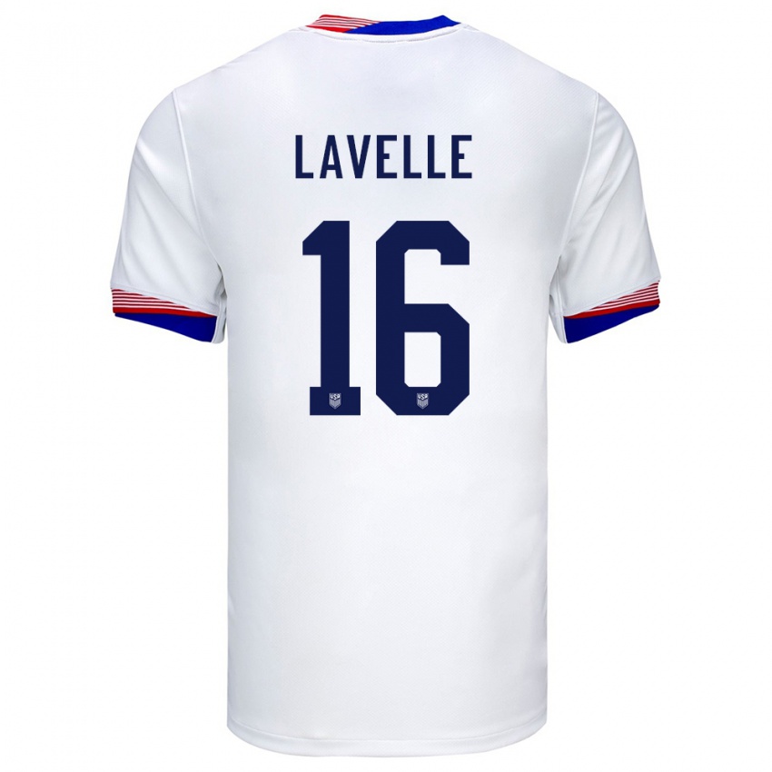 Herren Vereinigte Staaten Rose Lavelle #16 Weiß Heimtrikot Trikot 24-26 T-Shirt Österreich