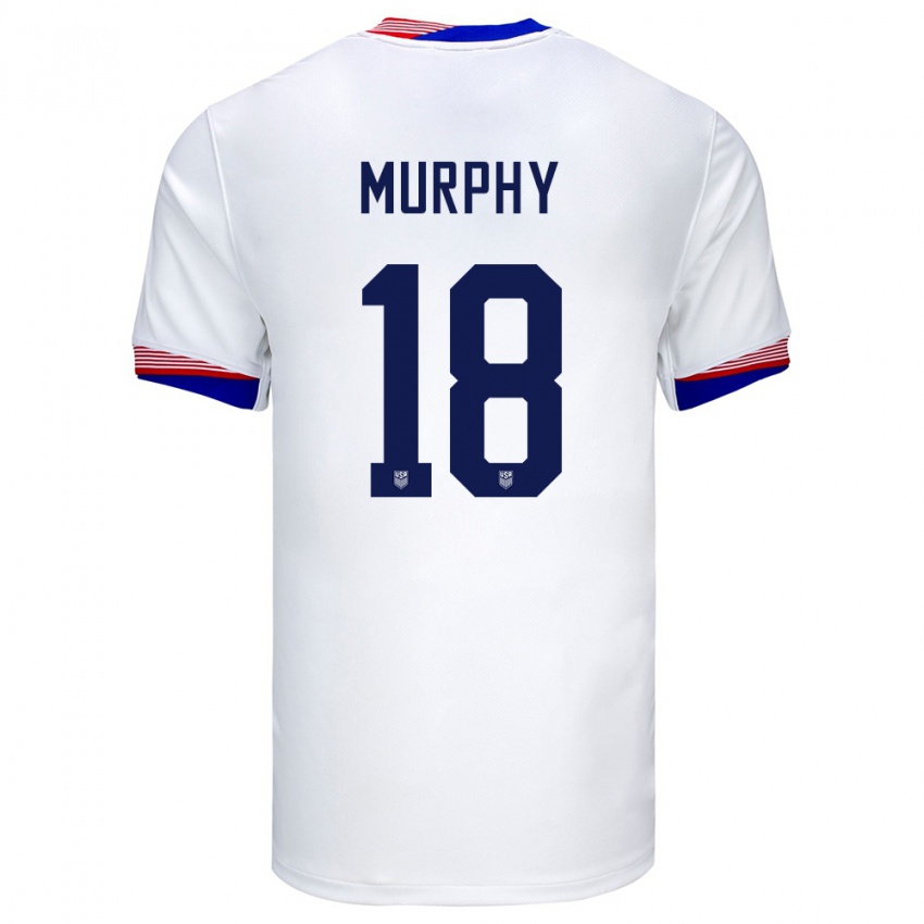 Herren Vereinigte Staaten Casey Murphy #18 Weiß Heimtrikot Trikot 24-26 T-Shirt Österreich