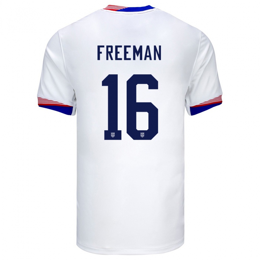 Herren Vereinigte Staaten Alex Freeman #16 Weiß Heimtrikot Trikot 24-26 T-Shirt Österreich