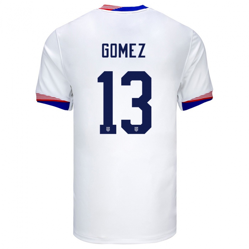 Herren Vereinigte Staaten Jonathan Gomez #13 Weiß Heimtrikot Trikot 24-26 T-Shirt Österreich