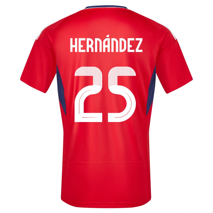 Herren Costa Rica Anthony Hernandez #25 Rot Heimtrikot Trikot 24-26 T-Shirt Österreich