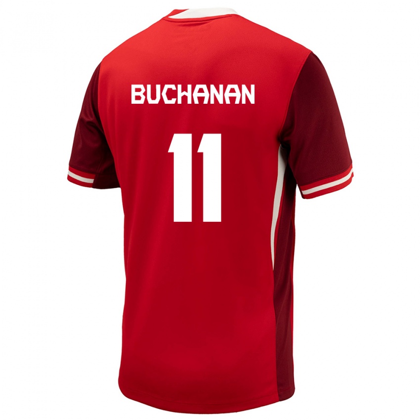 Herren Kanada Tajon Buchanan #11 Rot Heimtrikot Trikot 24-26 T-Shirt Österreich