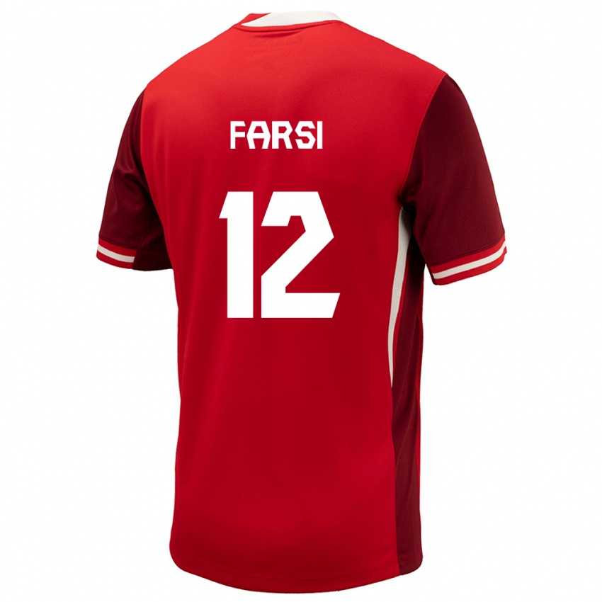 Herren Kanada Mohamed Farsi #12 Rot Heimtrikot Trikot 24-26 T-Shirt Österreich