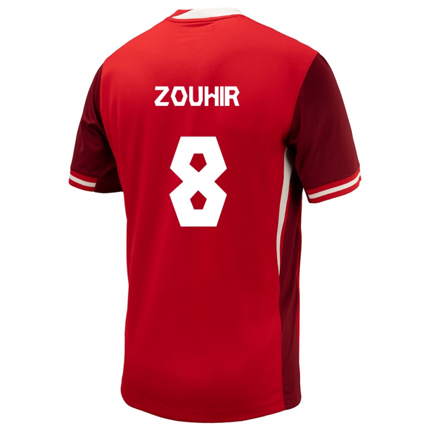 Herren Kanada Rida Zouhir #8 Rot Heimtrikot Trikot 24-26 T-Shirt Österreich