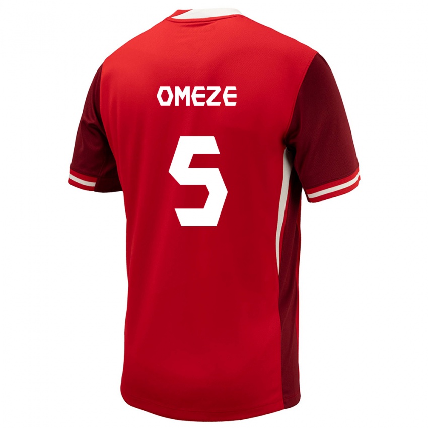Herren Kanada Chimere Omeze #5 Rot Heimtrikot Trikot 24-26 T-Shirt Österreich