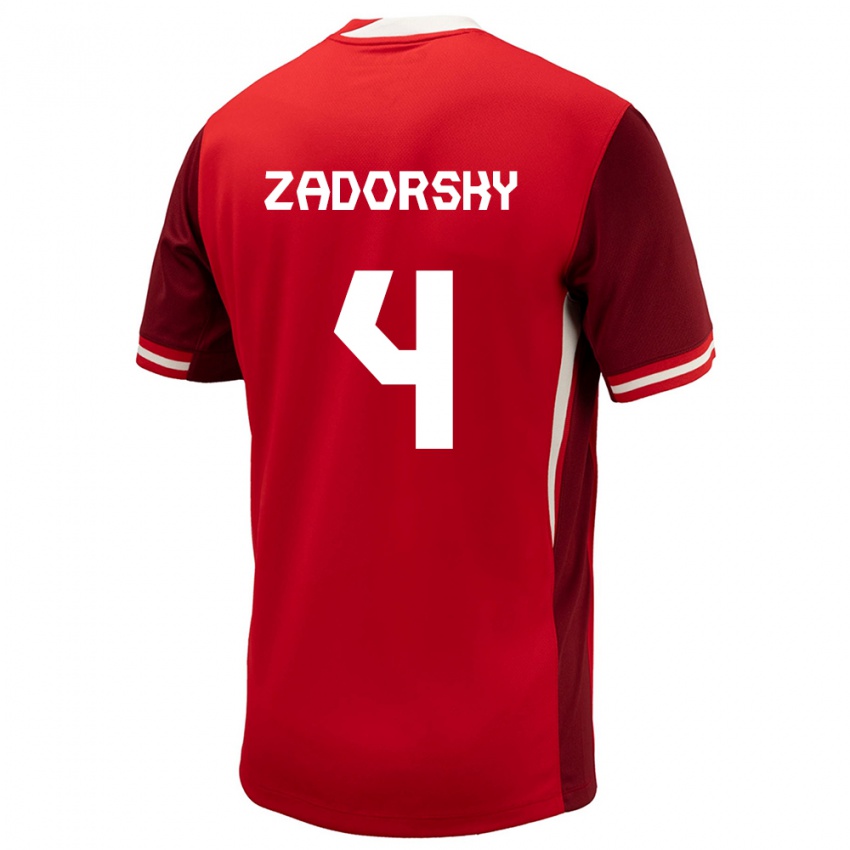 Herren Kanada Shelina Zadorsky #4 Rot Heimtrikot Trikot 24-26 T-Shirt Österreich