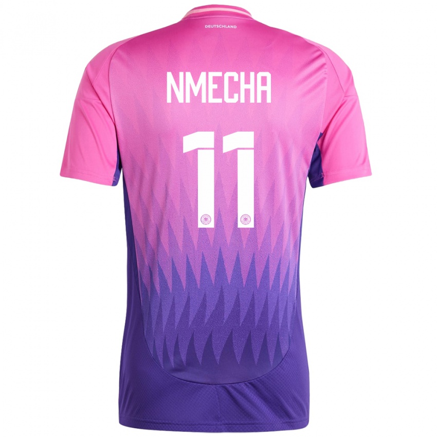 Herren Deutschland Lukas Nmecha #11 Pink Lila Auswärtstrikot Trikot 24-26 T-Shirt Österreich