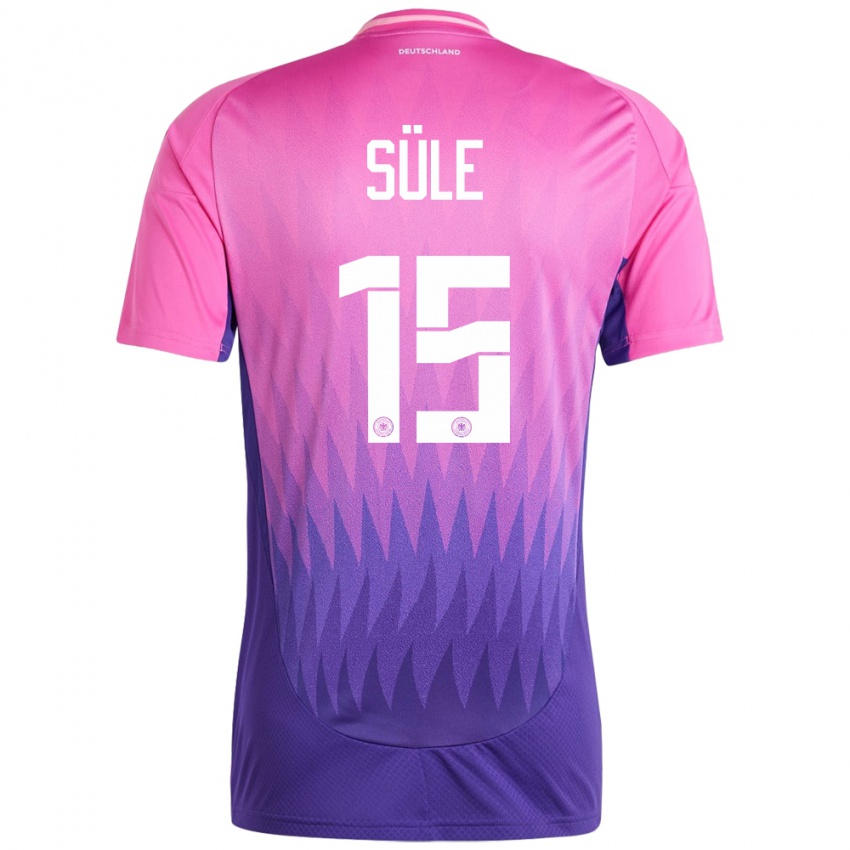 Herren Deutschland Niklas Sule #15 Pink Lila Auswärtstrikot Trikot 24-26 T-Shirt Österreich