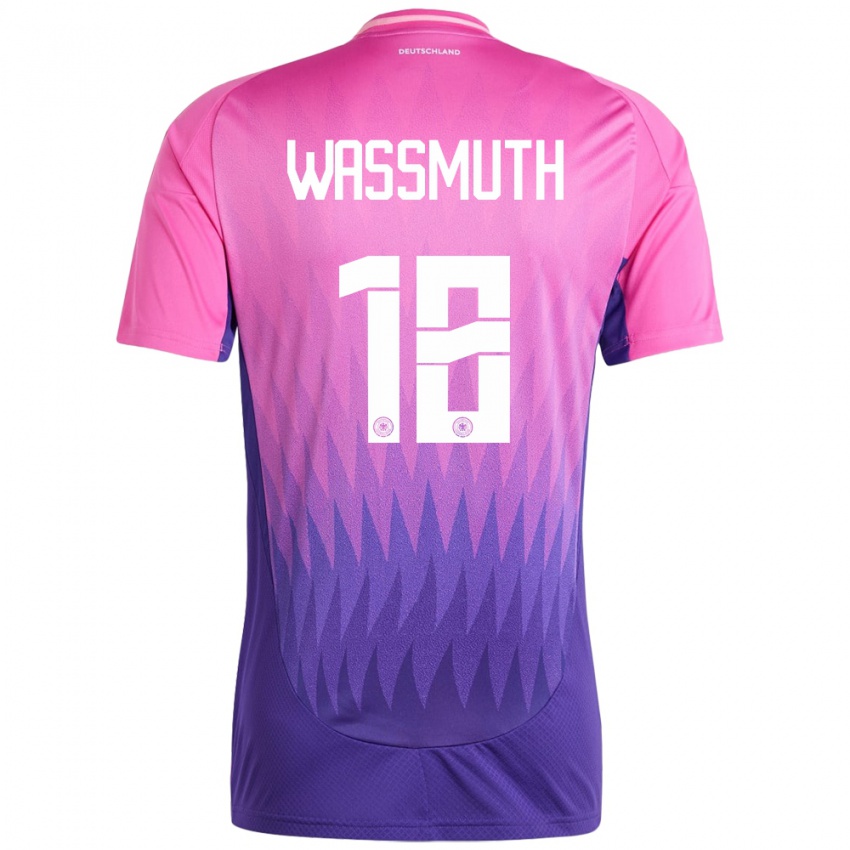 Herren Deutschland Tabea Wabmuth #18 Pink Lila Auswärtstrikot Trikot 24-26 T-Shirt Österreich
