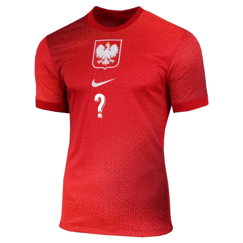 Herren Polen Ihren Namen #0 Rot Auswärtstrikot Trikot 24-26 T-Shirt Österreich