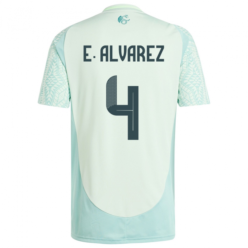 Herren Mexiko Edson Alvarez #4 Leinengrün Auswärtstrikot Trikot 24-26 T-Shirt Österreich