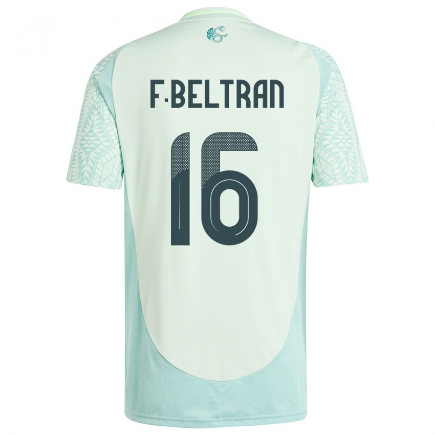 Herren Mexiko Fernando Beltran #16 Leinengrün Auswärtstrikot Trikot 24-26 T-Shirt Österreich