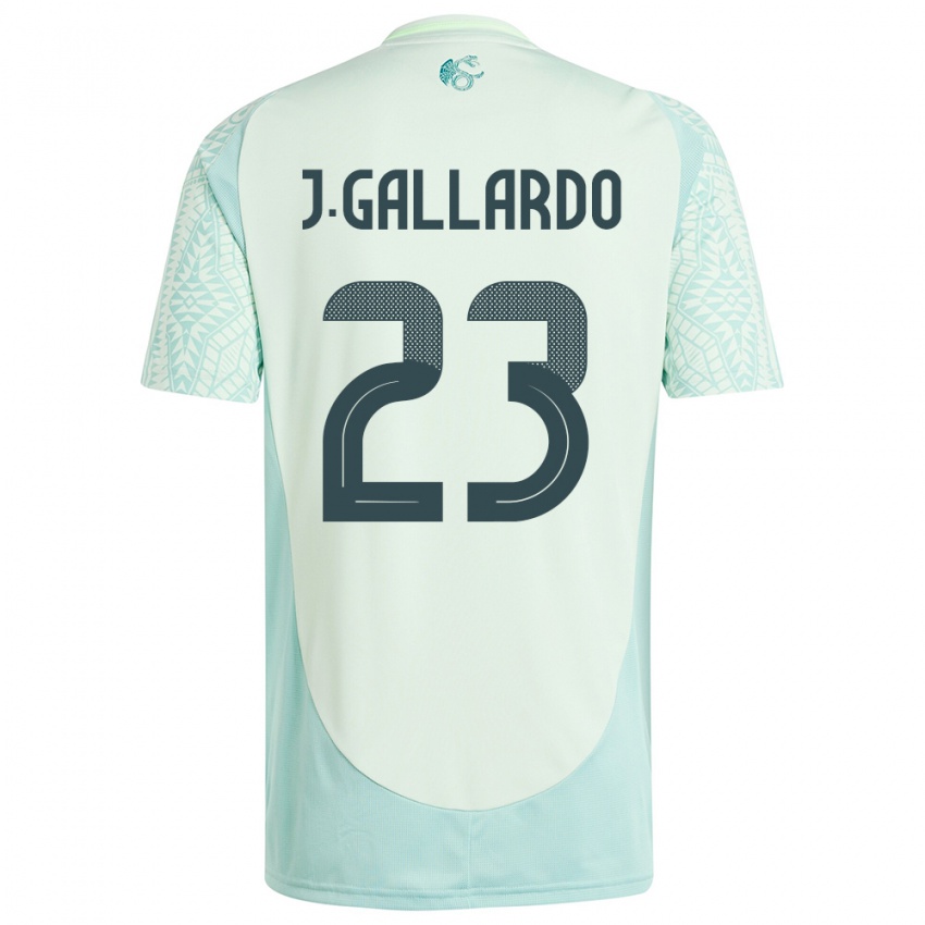 Herren Mexiko Jesus Gallardo #23 Leinengrün Auswärtstrikot Trikot 24-26 T-Shirt Österreich