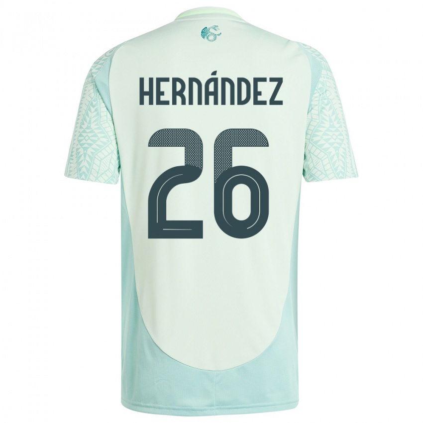 Herren Mexiko Nicolette Hernandez #26 Leinengrün Auswärtstrikot Trikot 24-26 T-Shirt Österreich