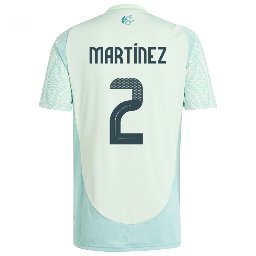 Herren Mexiko Emilio Martinez #2 Leinengrün Auswärtstrikot Trikot 24-26 T-Shirt Österreich